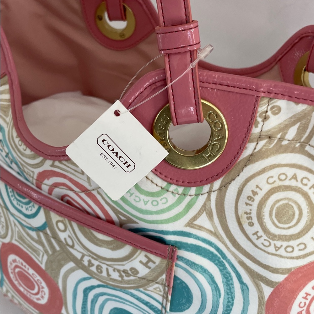 Coach Beach Collection Multicolor Tote - Picture 4 of 12